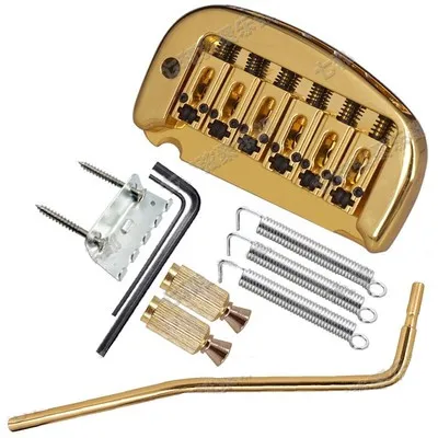 Für E-Gitarren-Zubehörteile Chorme Black Gold Wählen Sie ein Set 6-saitiges Tremolo-Brückensystem – Detail 3