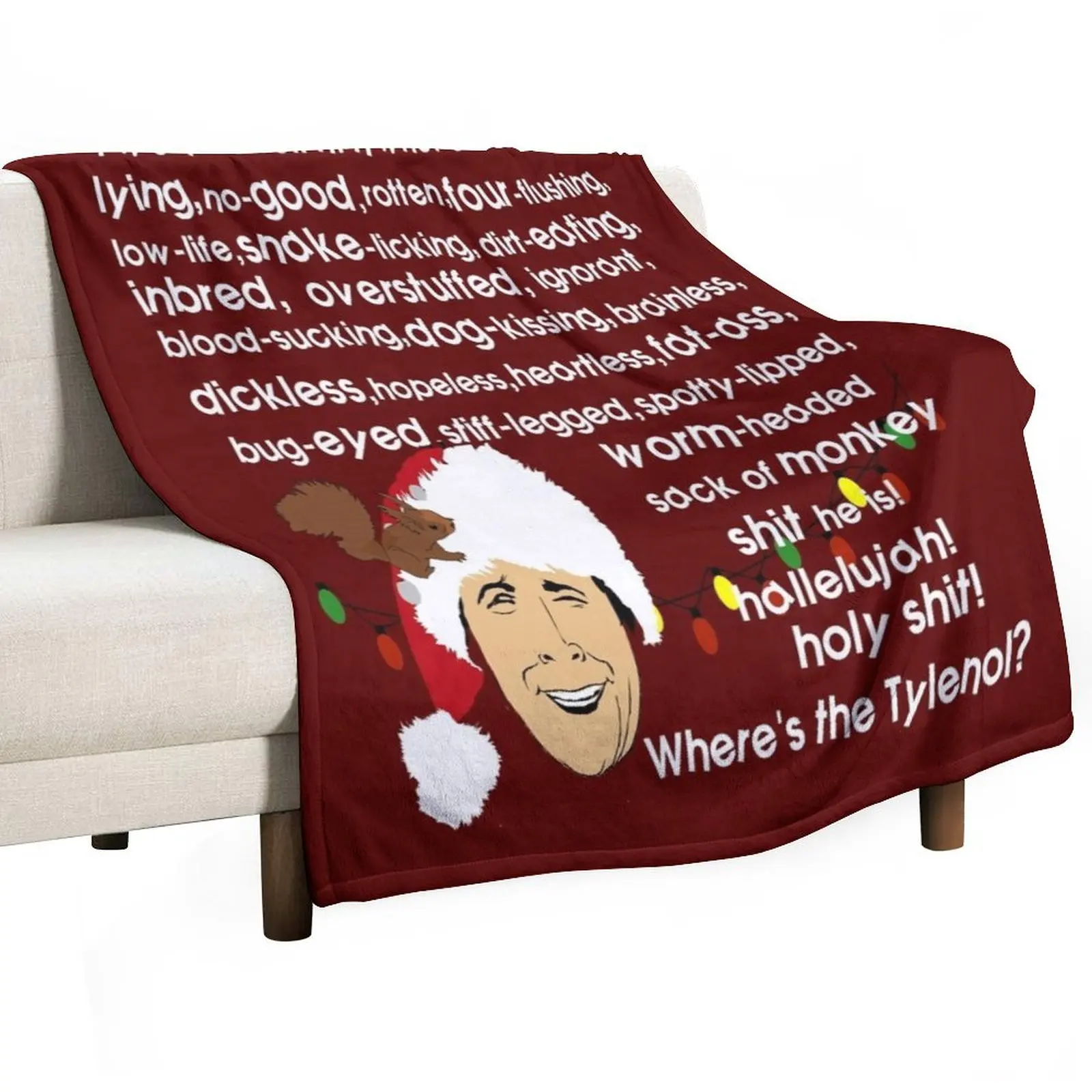 Clark Griswold Rant Throw Blanket Luxury Bed linens Flannels Blankets