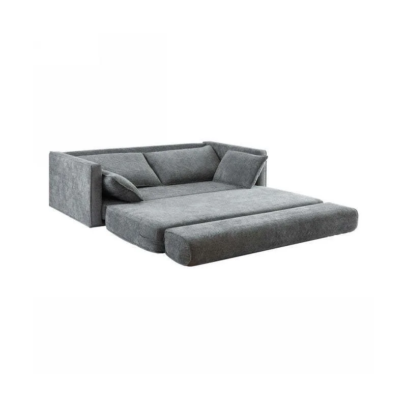 Modern high-end flannel apartment B & B fabric sofa, small apartment folding dual-purpose compression sofa bed