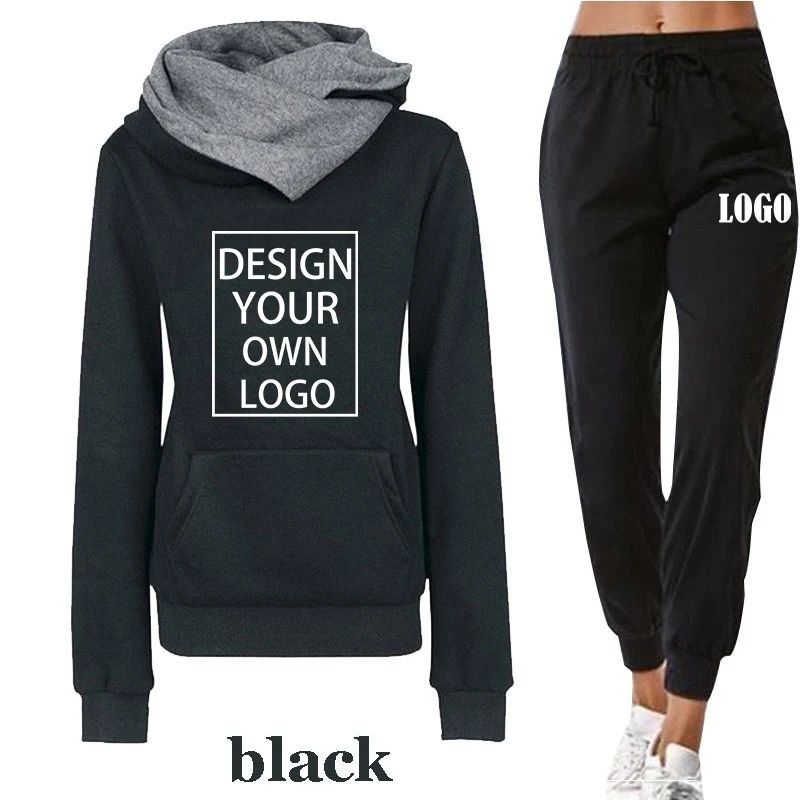 customized New Tracksuit for Women Clothes Two Piece Set Hoodie Sweatshirt Top and Pants Casual Ensemble Femme Suits