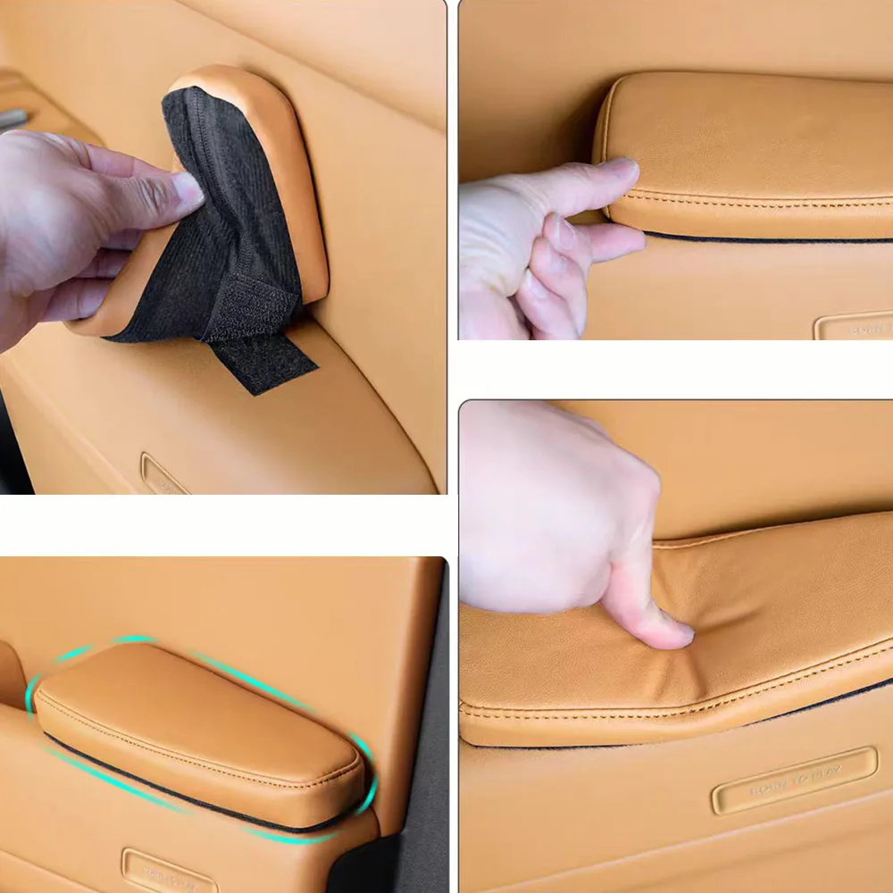 Door Armrest Heightening Pad For Chery iCAR iCAUR V27 4Pcs Door Elbow Support Cushion Faux Leather Interior Accessories