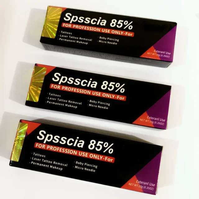 2023 New Arrival Spsscia 85% krem ​​do tatuażu przed makijażem permanentnym Microblading brwi usta 10g usuwanie tatuażu