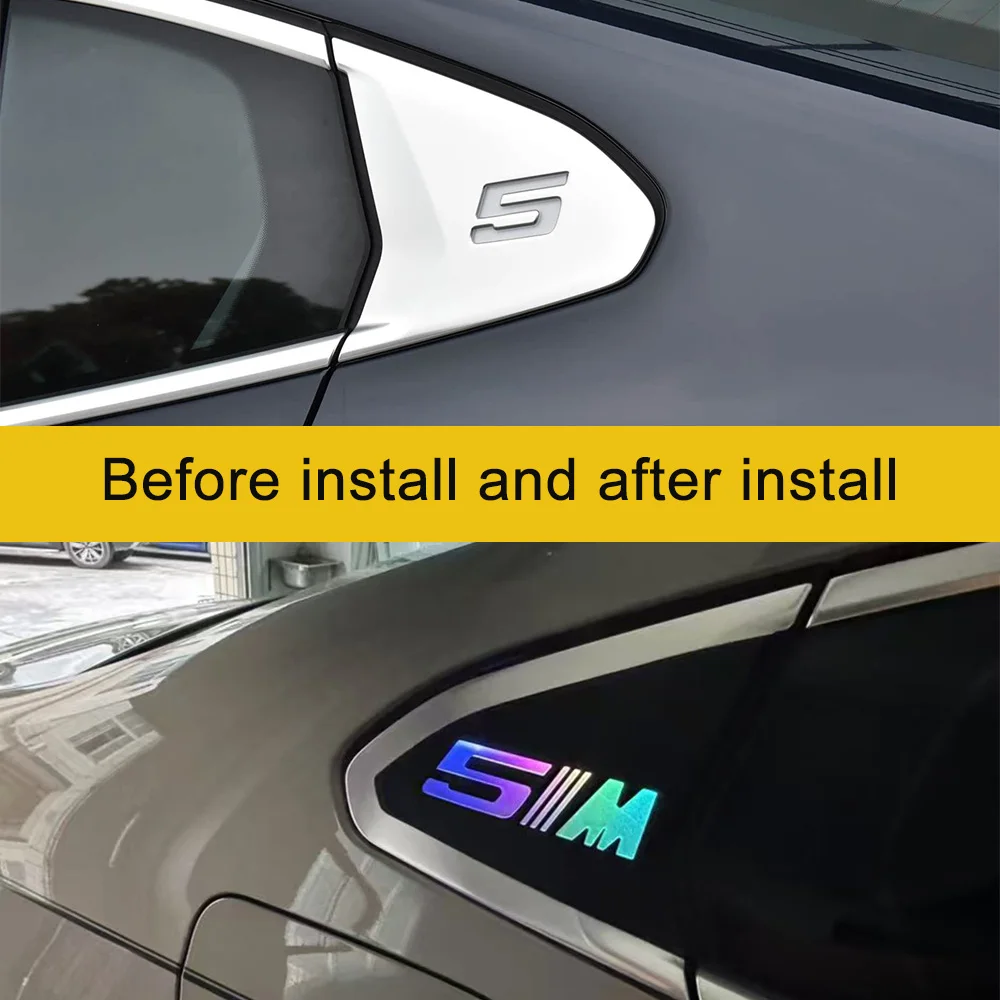 For BMW New 5 Series G60 G68 Rear Triangle ambient light Badge 5 Plug And Play Ambient Lamp Car Rear Triangle Metal Ambient Lamp