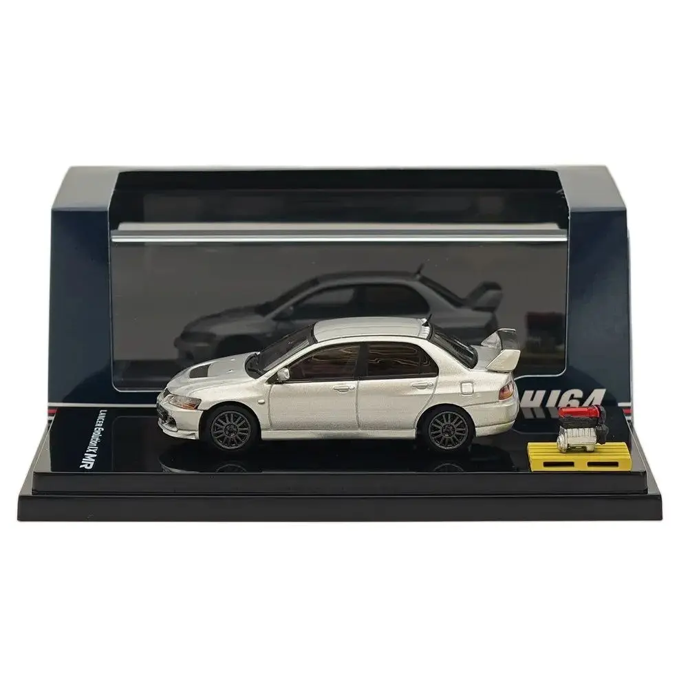 Hobby Japón 1/64 Lancer GSR Evolution IX MR con modelo de pantalla de motor Cool Silver Metallic HJ647054S colección de coches fundidos a presión
