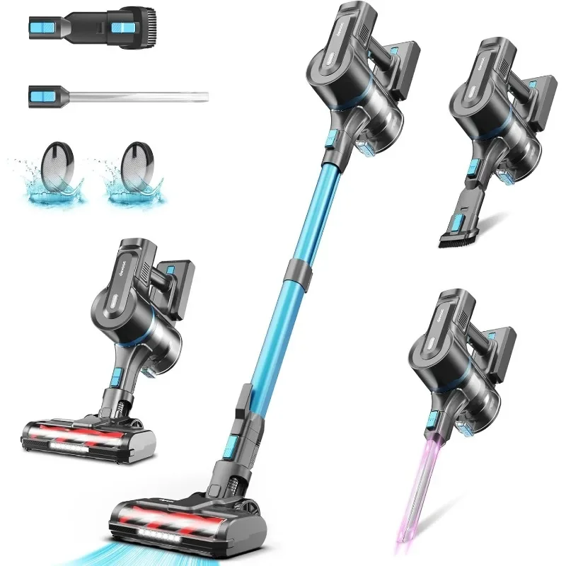 

DEVOAC S11 Cordless Vacuum Cleaner, Powerful Suction Vacuum with 28Kpa 350W Brushless Motor, Lightweight Stick Vacuum Cleaner