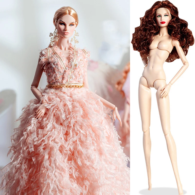 

12 суставов Голая кукла 32 СМ Супермодель Кукла Белая кожа 1/6 BJD Обнаженное веганское платье для тела Фигурка DIY Игрушка Модные коллекционные подарки
