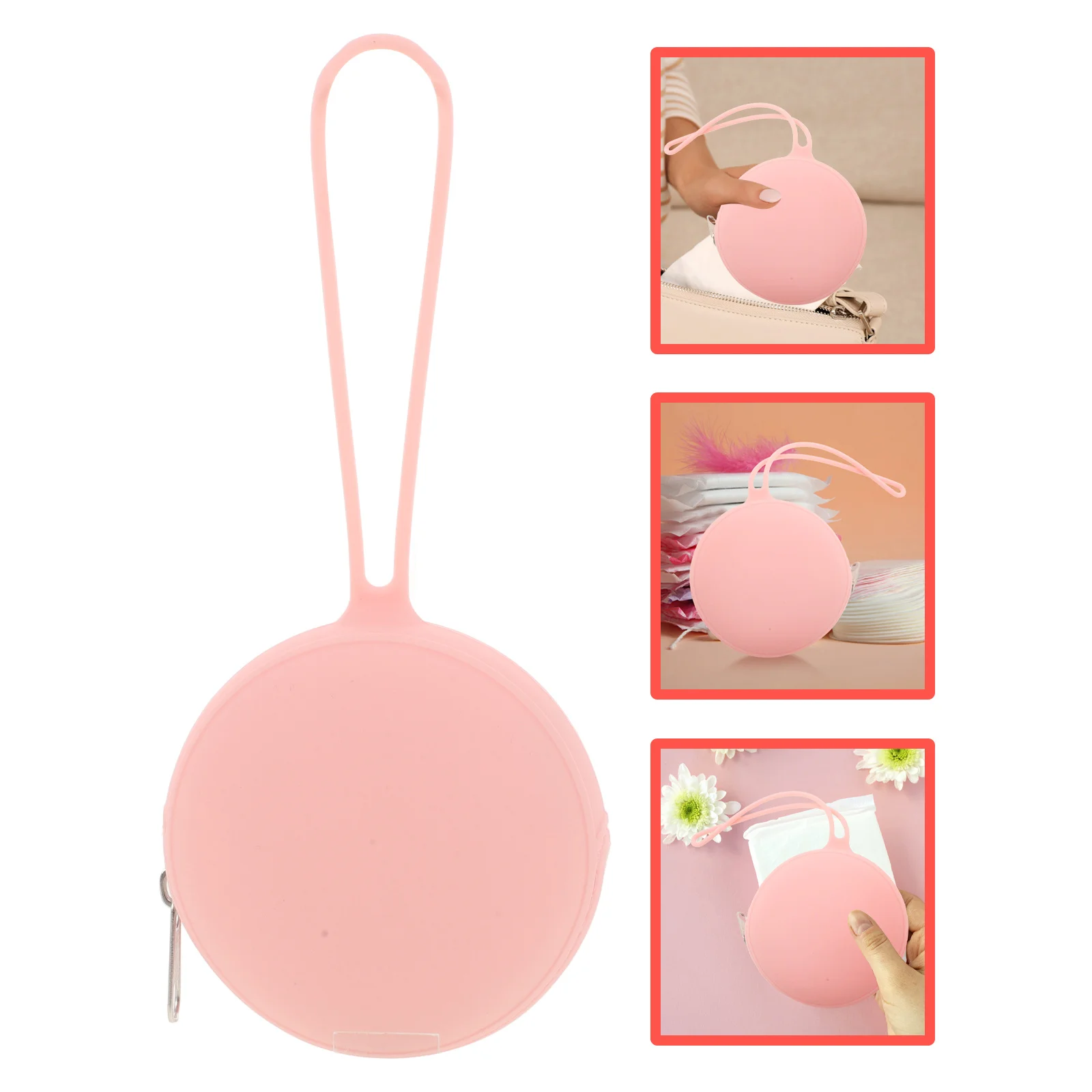 

Silicone Pacifier Storage Case Portable Lightweight Travel Baby Pacifier Holder Pouch Zippered Storage Container for Diaper Bag