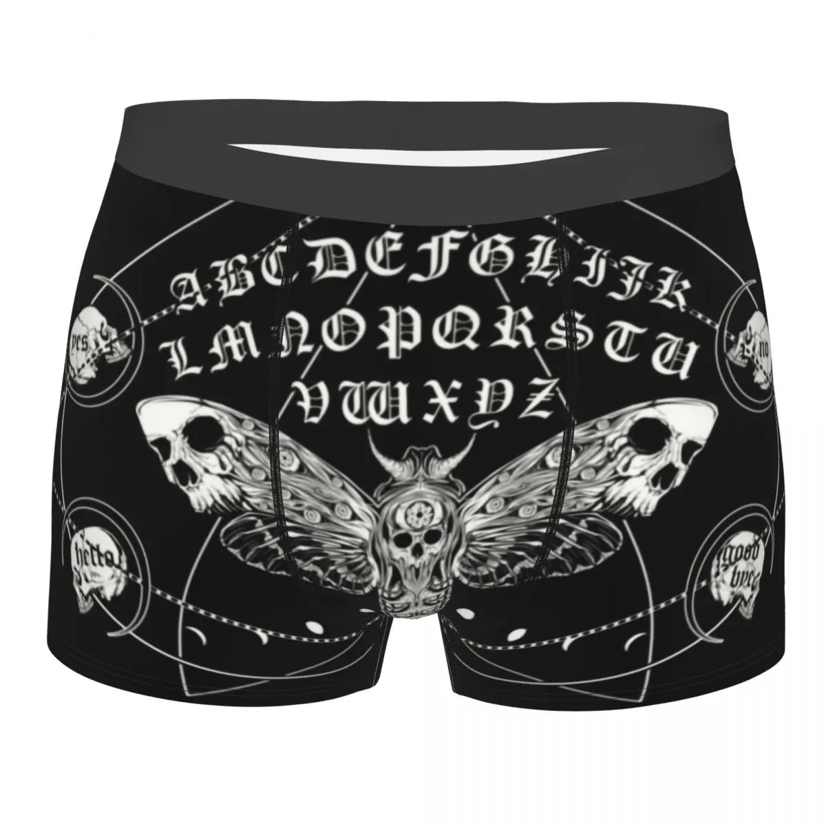 Death Moth Spirit Board Underwear Male Sexy Printed Customized Gothic Skull Boxer Briefs Shorts Panties Soft Underpants