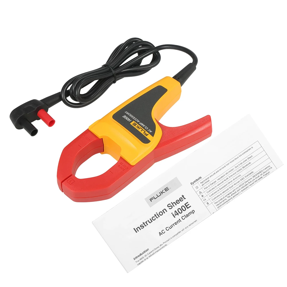 Fluke I400E 400A AC Current Clamp 4mm Banana Plug For Multimeter 15B 17B 101