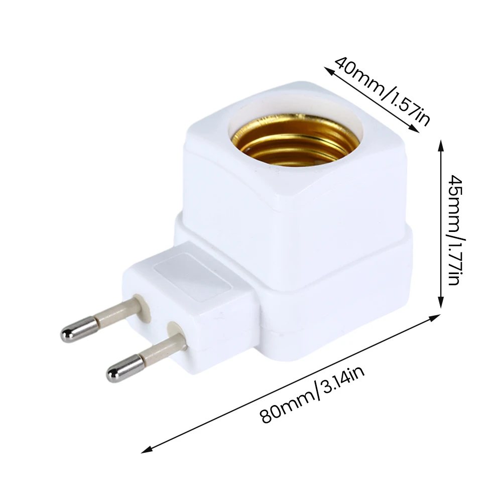 E27 Screw Bulb Base EU Plug E27 Screw Bulb Adapter with Individual Switch E27 Screw Mouth