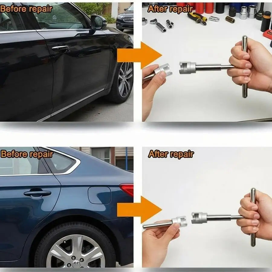 

DIY Paintless Dent Repair Tool Kit With Adjustable Pull Tabs For Car Body