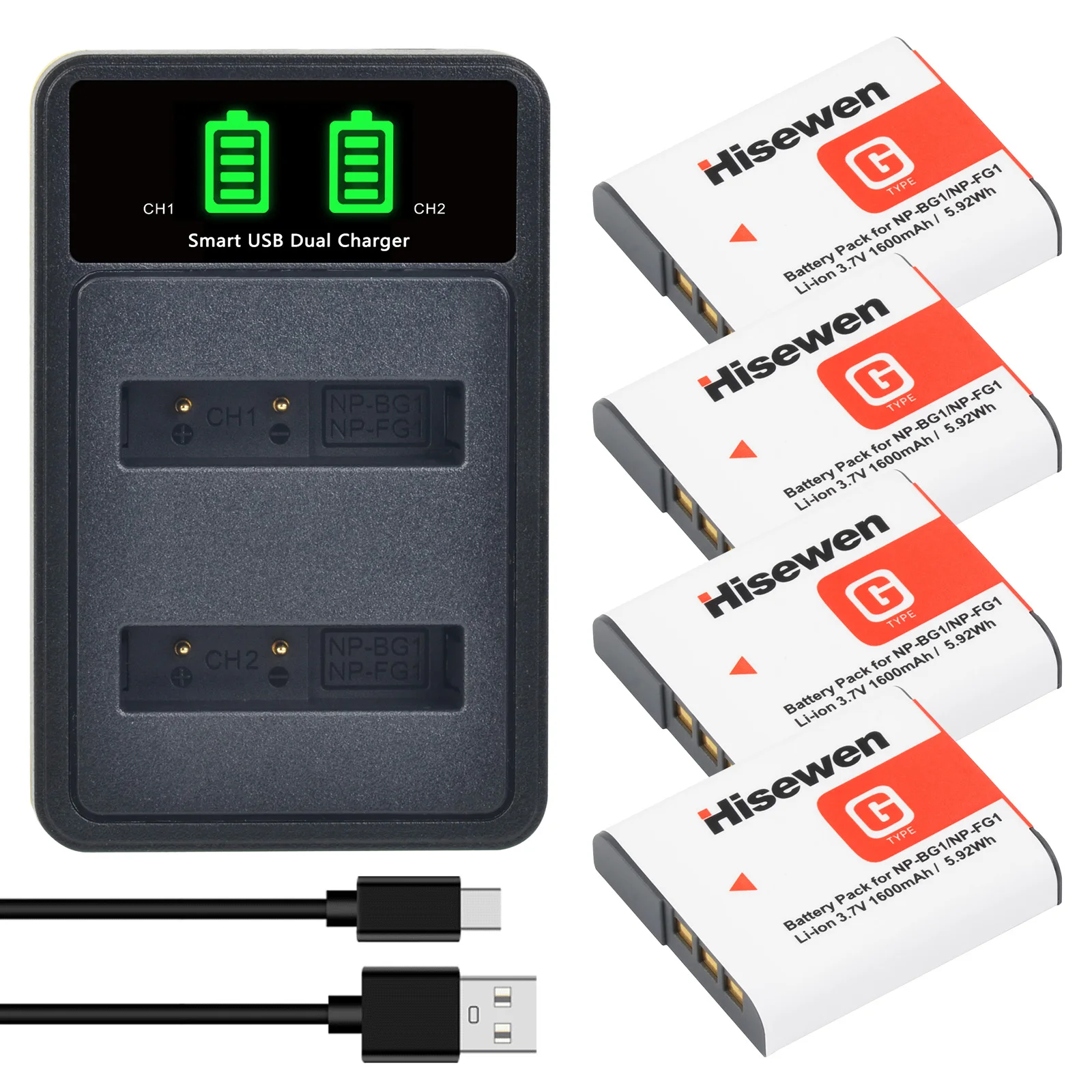 NP-BG1 NP-FG1 Rechargeable Battery and USB Dual Charger for SONY DSC W300 W100 W210 W170 DSC-H9 DSC-H10 DSC-H20 WX10 H3 H5 H7