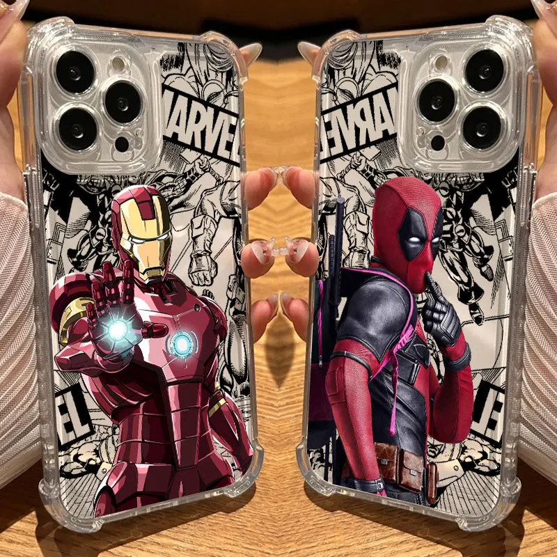 

Marvel Avengers Poster Clear Case For iPhone 17 16 15 14 13 12 11 Pro Max 16e 17e Air 13 15 Plus XS X 7 8 Shockproof Phone Cover