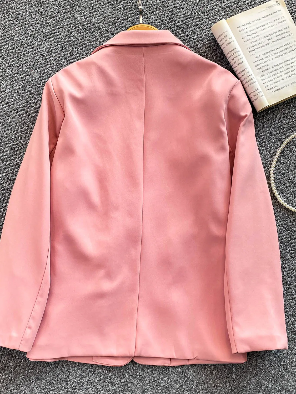 Ele Ele Long Sve Suit Jaet Women's Faionable Loose Slimming Top Commute Profional Autumn Winter Outerwear