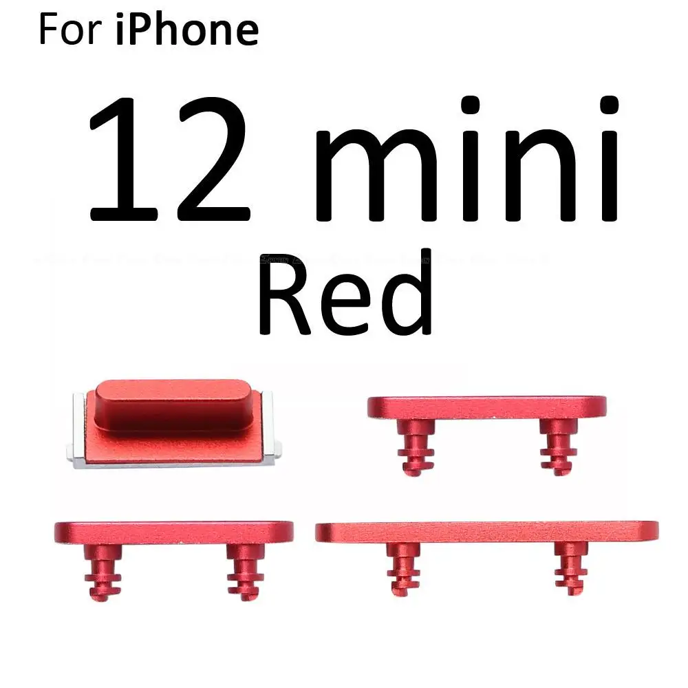 Power On Off Volume Switch Mute Side Key Button Full Sets For iPhone 12 mini 12 Pro Max