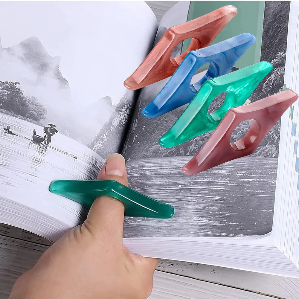 Geometric Acrylic Thumb Book Support Creative Reading Auxiliary Bookmarks Page Holder School Student Supplies Stationery Gifts