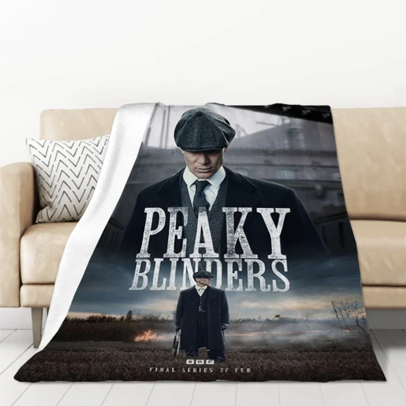 Manta de Pelo Sintético Inspirada en Peaky Blinders para Sofá Cama, Edredón de Invierno Tamaño Doble, Calentador de Rodillas