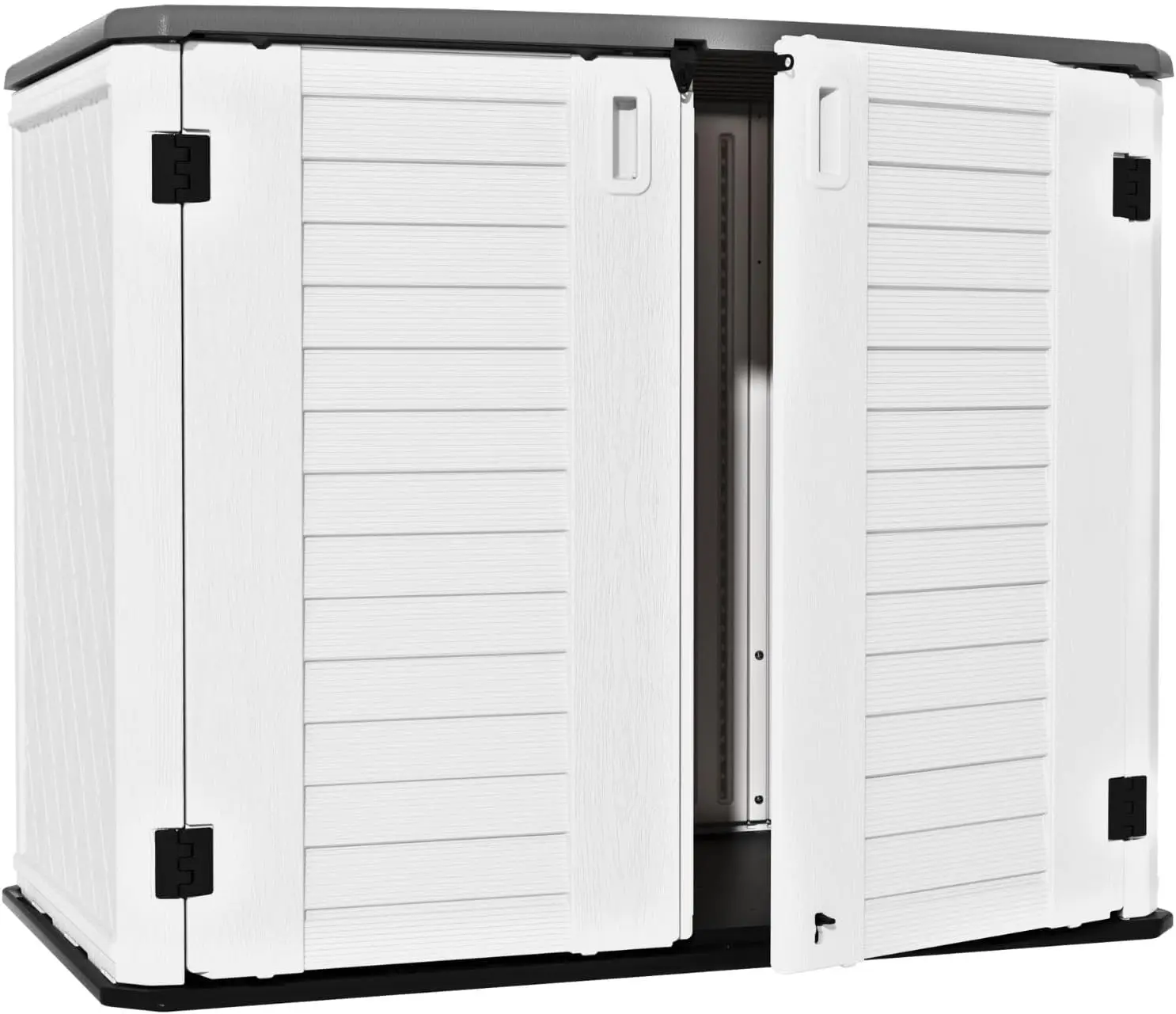 

4x2.5 FT Outdoor Storage Shed, Resin Waterproof Storage Cabinet for Garden Tools with