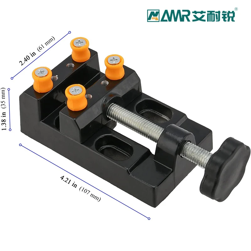 AMR مشبك مسطح عالمي صغير مع كماشة طاولة متوازية مشبك نائب لإصلاح الساعة ، مجوهرات حرفية النحت 1 قطعة #2