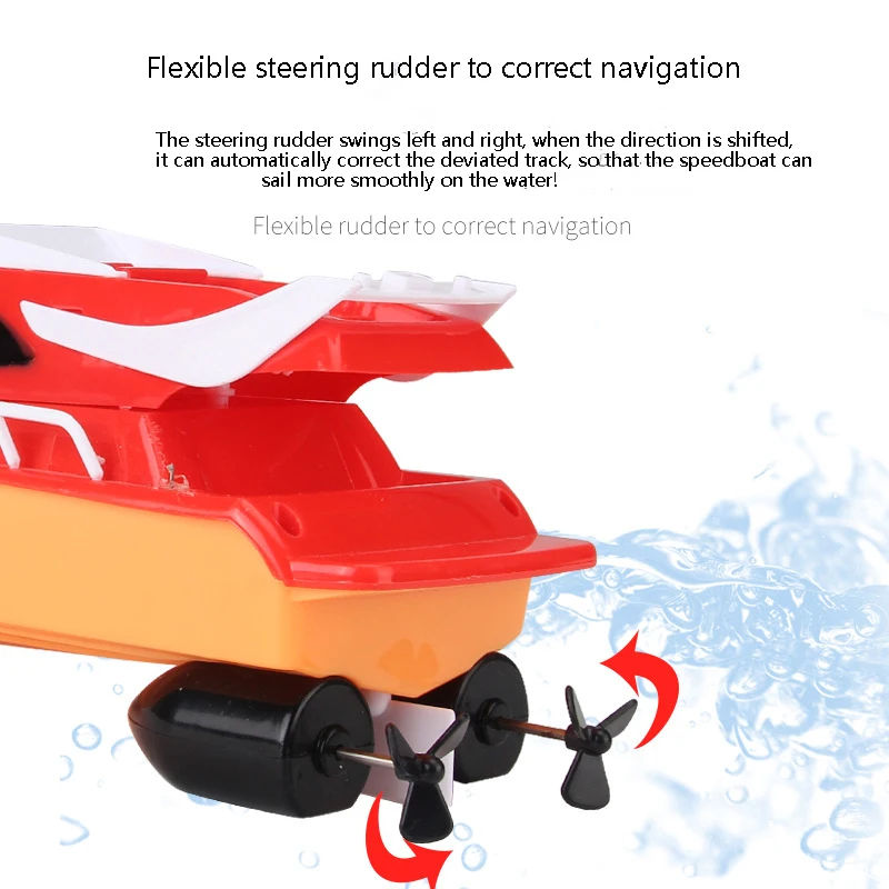 ABMW-Speed RC Boat Ship RC Boat Remote Control Boats Electric Waterproof Model Ship Sailing Toys for Children Toy Red