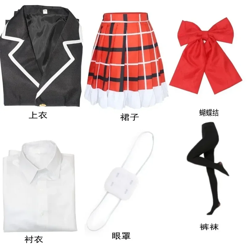 Anime Love Chunibyo other delusions Takanashi Rikka deomori Sanae cosplay costume wig adult woman skirts uniform suit Halloween