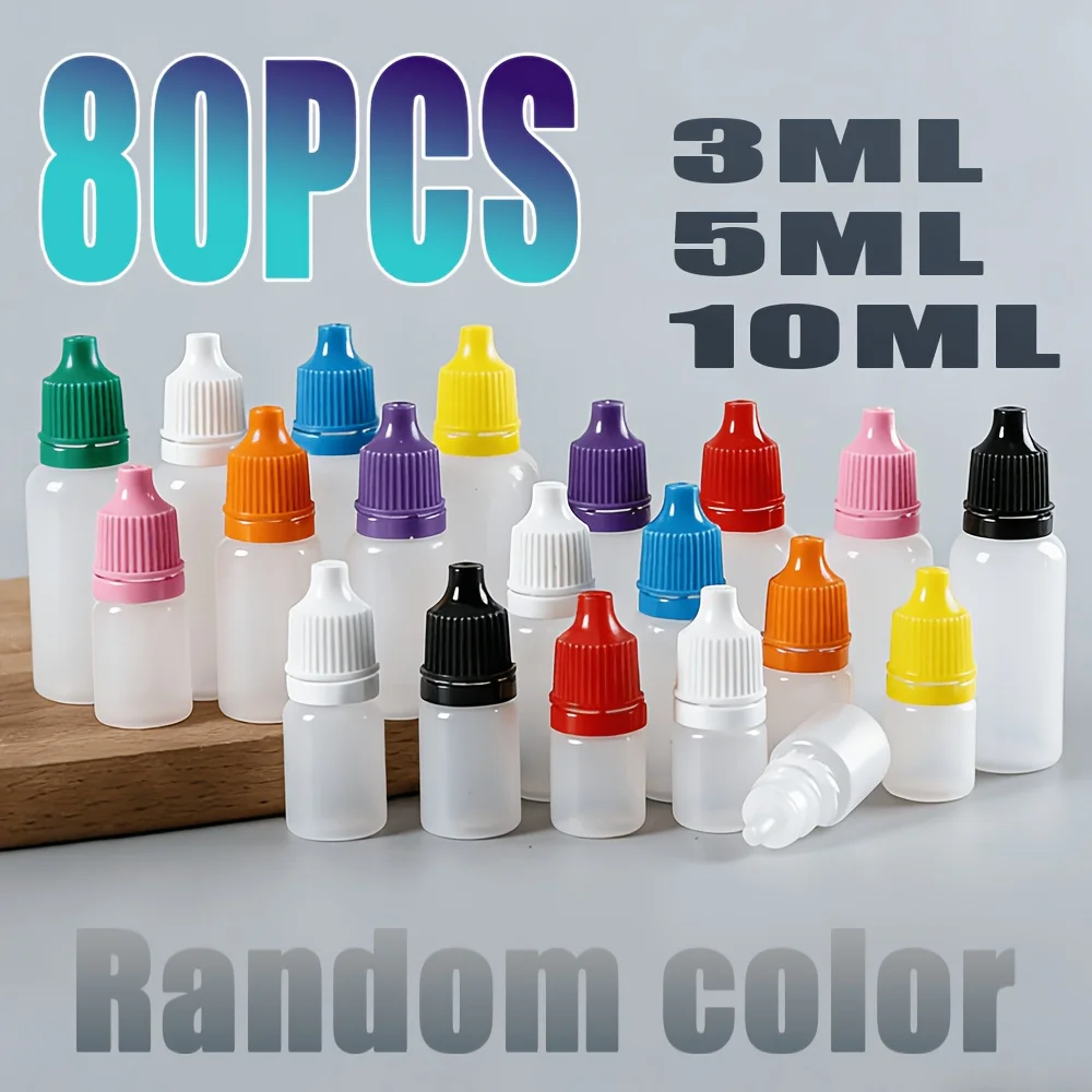 

Mini Plastic Dropper Bottles 3/5/10ml, Laboratory Sampling Bottles, Industrial Experiment Reagent Bottles, Paint Dispensing Bottles, DIY Essential Oil Glue Empty Bottles, Leak-Proof Cap Design, Multiple Colors Available, Squeezable Portable Small Bottles
