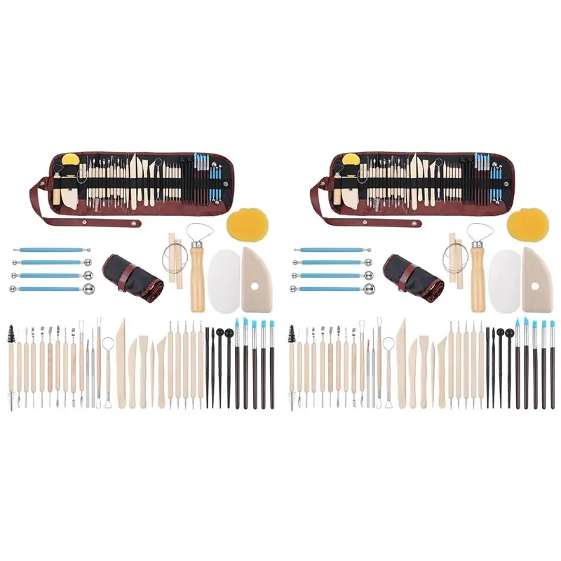 

【PARTY DAY】86PCS Pottery Tools Clay Sculpting Tools Polymer Clay Tools Kit Tools For DIY Handcraft