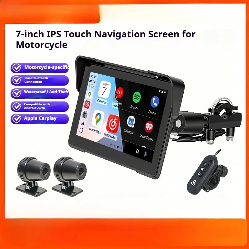 

Motorcycle Navigator 1080P High Definition Lens Waterproof Locomotive Parking Monitoring Tire Pressure Detection Recorder