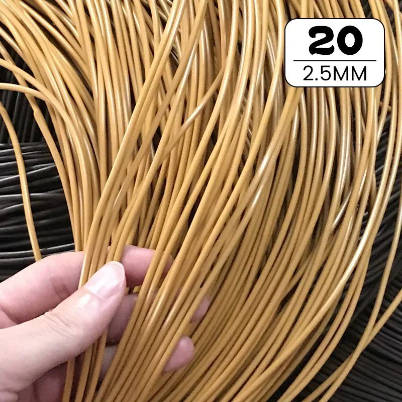 NONE 2,5/3 cm 500 g rundes Pe-Rattan-Kunststoff, synthetisches Rattan, Weben, Rohmaterial, Stricken, Möbel, Reparatur, Stuhl, Tisch, Aufbewahrungskorb, Werkzeug 6
