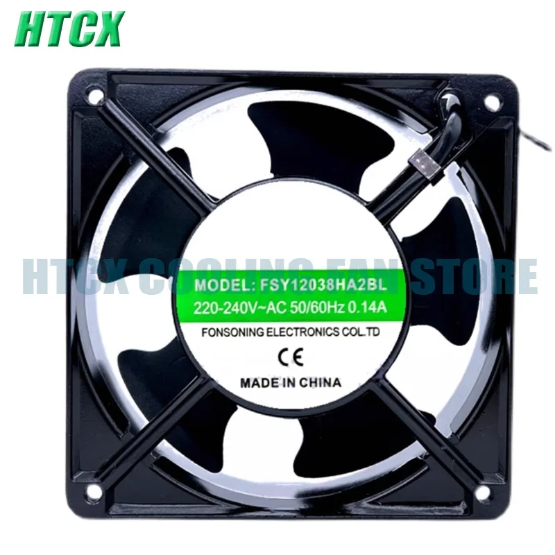 New Cooler 12038HA2BL 12038 120*120*38mm 220V~240V~AC 50/60Hz 0.14A Two Lines Cooling Fan