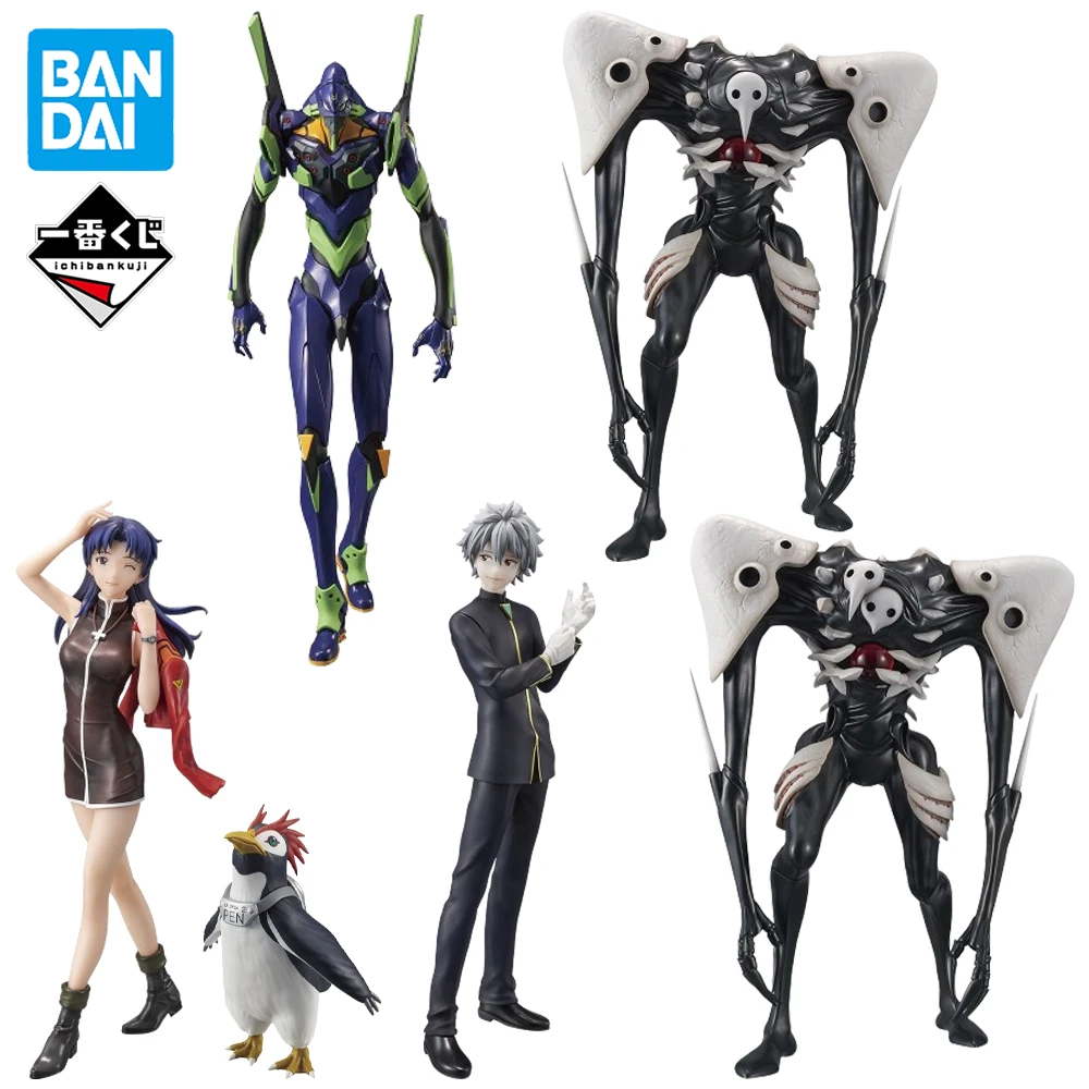 In Stock Original BANDAI Ichiban Kuji Nagisa Kaworu Katsuragi Misato Third Angel Sakiel EVA01 Figure Anime Genuine Model Toy