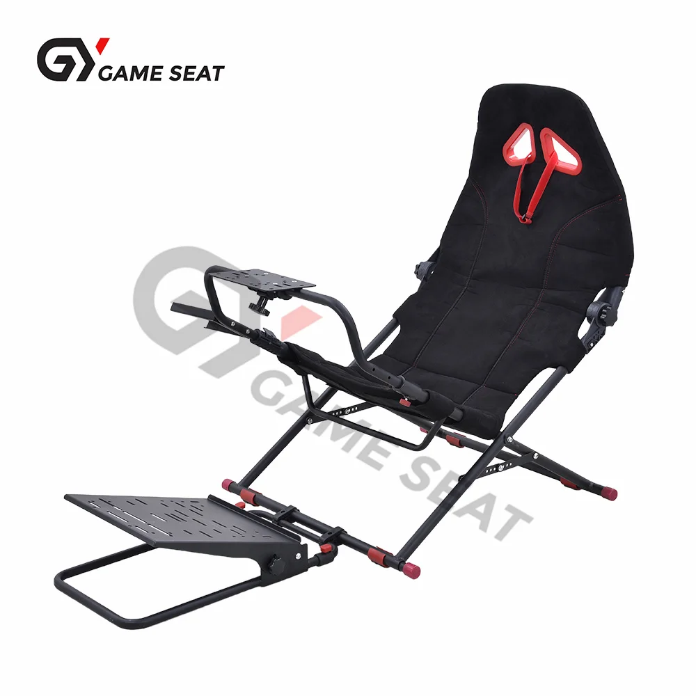 

GY018W OEM New Play Driving Game Simulator Racing Cockpit Ps5 Folding Sim Racing Rig With Seat For G25 G27 G29 Xbox Ps4
