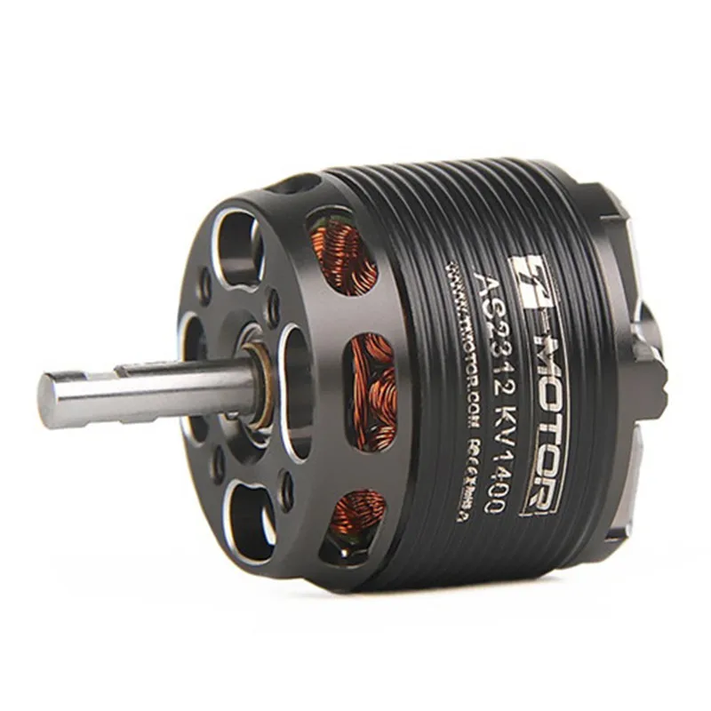 AS2312 T-MOTOR Long Shaft 1150KV 1400KV 3S 4S 357W Brushless Motor for Fixed Wing Aircraft small 3D RC Drone