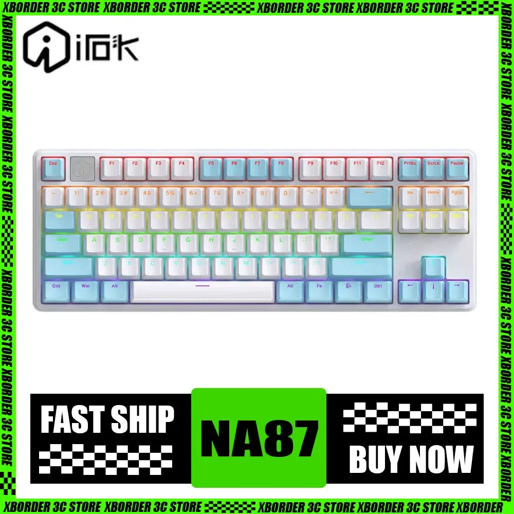 Irok Na87 Mag Magnetic Switch Mechanical Keyboard Hifi Sound Rgb Wired Customized Keyboard Quick Trigger Hot-Swap Pc Gamer Mice