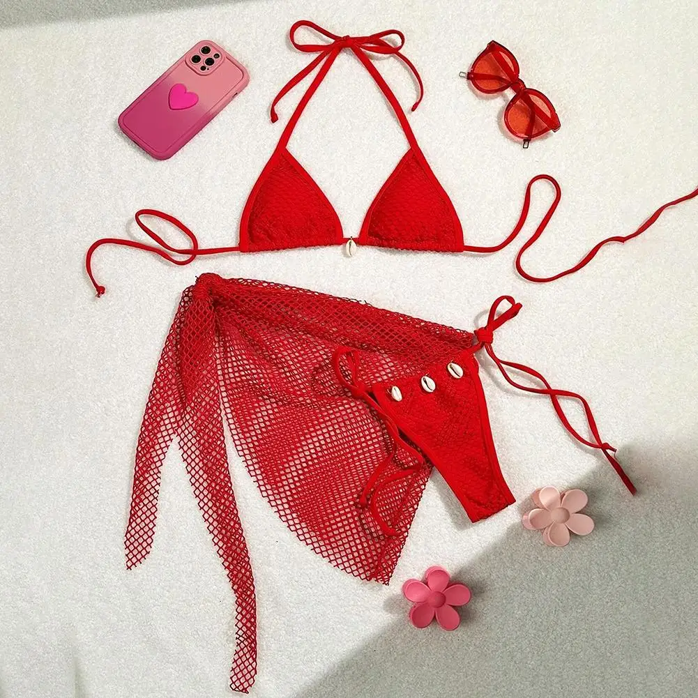 ชุดบิกินี่ตาข่าย ชุดว่ายน้ําลําลอง เหมาะสําหรับสวมใส่ทุกวัน ความยืดหยุ่นปานกลาง เหมาะสําหรับวันหยุดสําหรับชมรมสําหรับวันหยุด