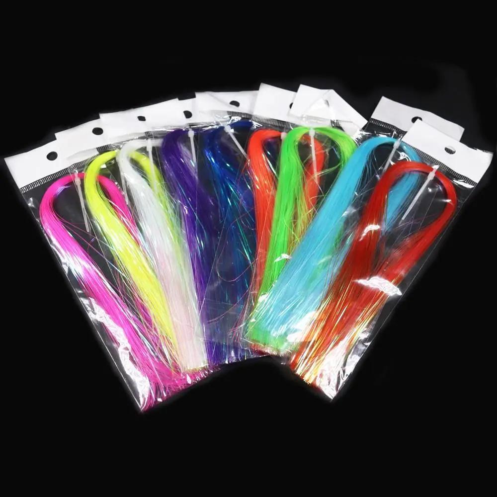 Accessories Flash Tinsel Streamer Shining Fly Fishing Fly Tying Materials Jig Hook Streamer Fly Tying Tinsel Assist Hooks Line