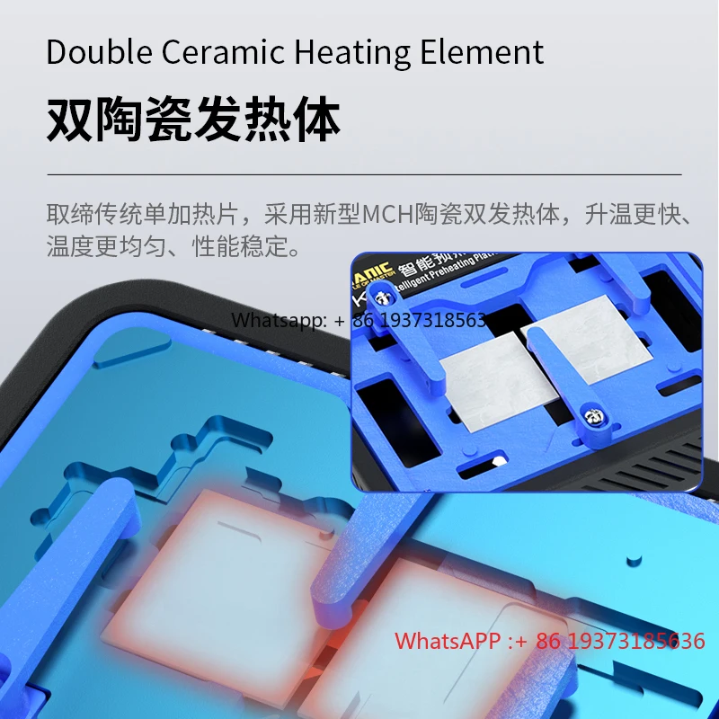 MECHANIC Heat Kit Smart Reflow Soldering Heating Platform With Module and Stencil for IPhoneX-16 Pro Max Phone Repair Tool