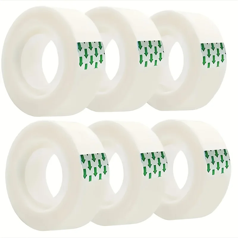 YITAPE 6 Rollen transparentes Klebeband, 1,8 cm x 28 m, superstarkes, selbstklebendes Verpackungsband für Büro, Schule, Heimwerken, Basteln, Geschenkverpackung – Detail 6