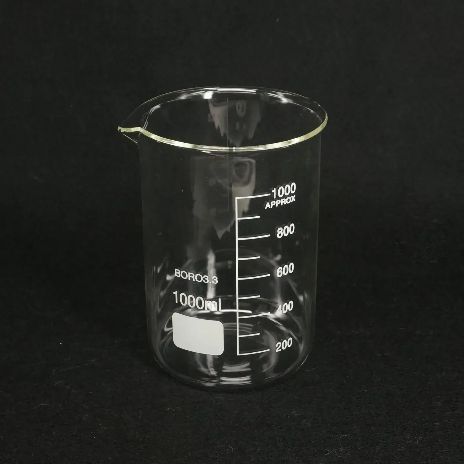 1000ML Low Form Beaker Chemistry Lab G3.3 Borosilicate Glass Heavy Wall