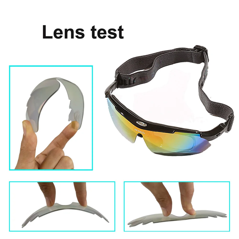 Lunettes de soleil polarisées pour cyclisme, ensemble de 5 lentilles, sport de plein air, pour hommes et femmes