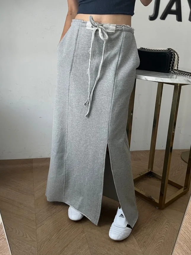 High Waist Drawstring Asymmetrical Sweatshirt Dress Elegant Vintage Design Autumn Fashion for Young Women Commute Style