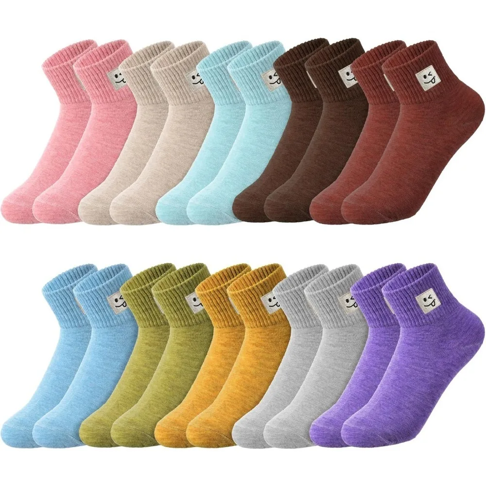 

Socks Womens Crew Elastic Ankle Length Cotton Socks Aesthetic Cute Lightweight Low Cut Gifts for Women
