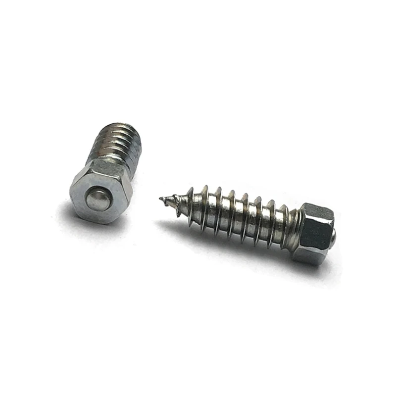 (100 Pieces) 15mm Hard Alloy Screw Tire Studs – Works for Ice and Snow | Suitable for