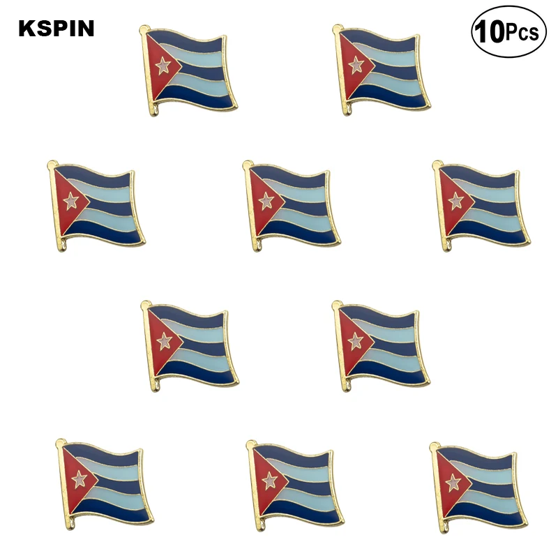 Cuba Flag Lapel Pin Flag badge Brooch Pins Badges 10Pcs a Lot