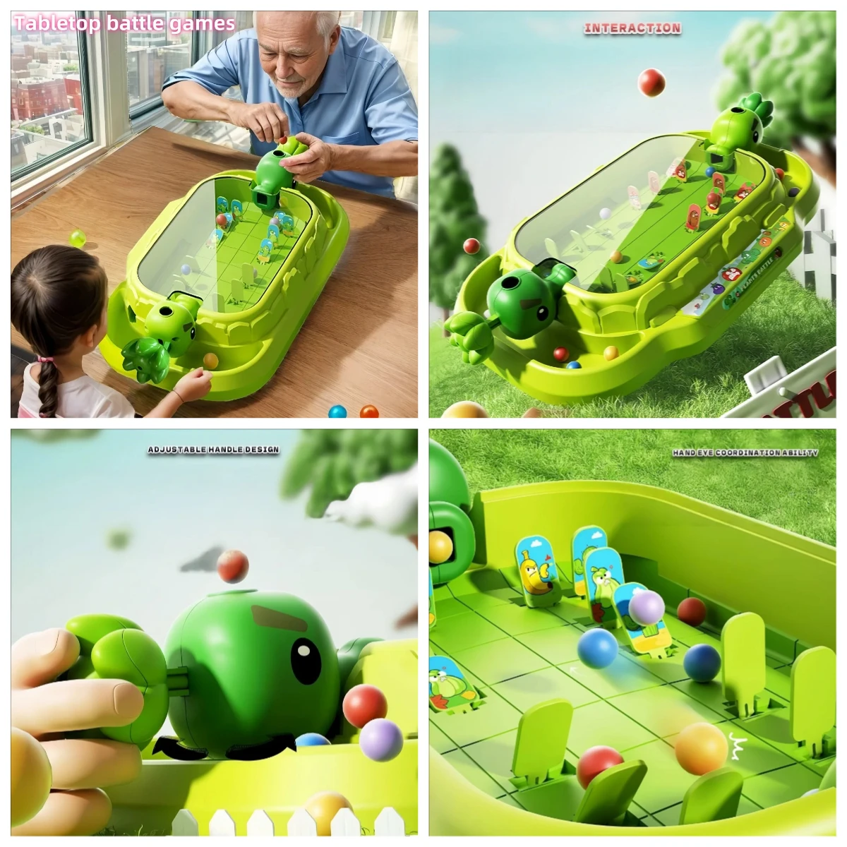 Plants vs Zombies 2-Player Tabletop Shooting Battle Game, Interactive Educational Toy for Kids Adults, Family Party Gift