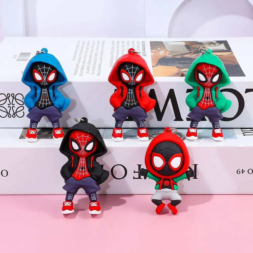 

Five Piece Marvel Q-Version Spider Man Cute Styling Mini Keychain Bag Pendant Doll Valentine's Day Small Gift Car Ornament