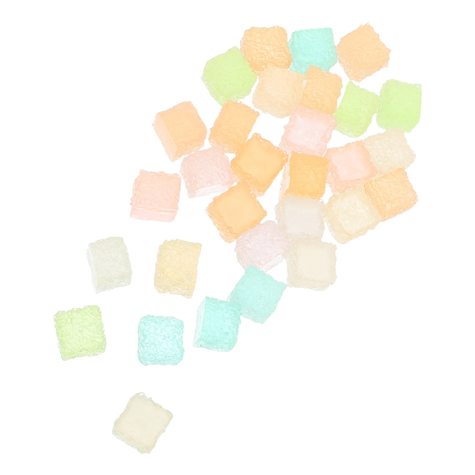 

30Pcs Fake Cube Sugar DIY Embellishments Noctilucence Craft Decor for Scrapbook Hairpin Phone Cover Decoration Supplies