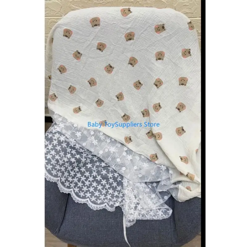 R1WF شبكة مكافحة البعوض واقية من الشمس غطاء عربة الأطفال تنفس الصيف علة صافي المطرزة الدانتيل غطاء شبكي للكرسي الذي يدفع باليدين