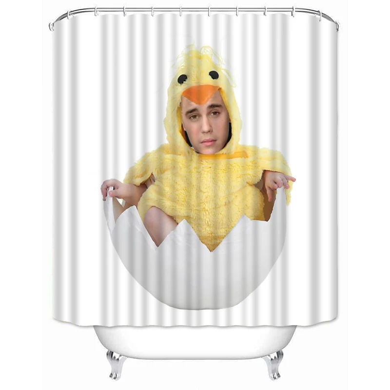 Musife Custom Justin Bieber Shower Curtain Waterproof Bathroom Polyester Fabric Bathroom Curtain