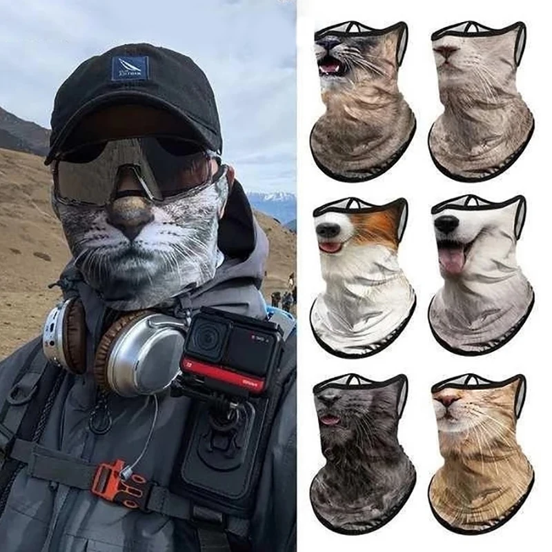 3D Motorcycle Hanging Ear Triangle Scarf Bike Mask Bandana Motor Bike Sport Scarf Neck Warmer motorbike scarfWinter Halloween